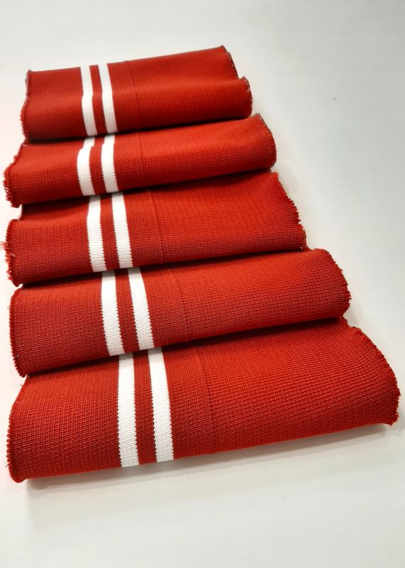 Довяз-манжет 16х150см красный+2полоски белый полиэстр двойной Довяз-манжет 16х150см красный+2полоски белый полиэстр двойной