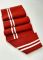 Дов'яз-манжет 16х150см червоний+2 смужки білий поліестер подвійний