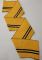 Довяз-манжет 16х140см желтый+2полоски черный+люрекс серебро полиэстр двойной