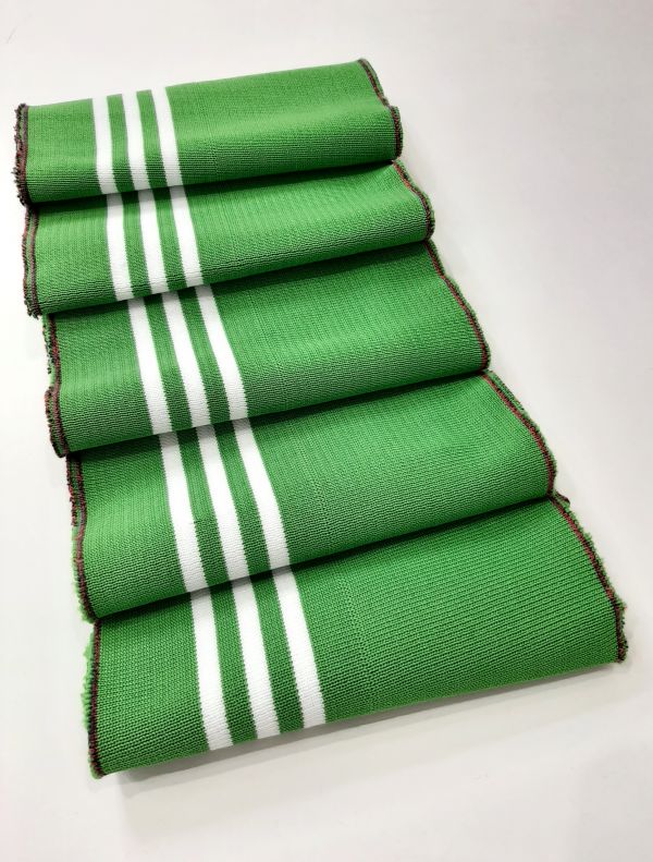 Довяз-манжет 16х150см св.зеленый+3полоски белый полиэстр двойной Довяз-манжет 16х150см св.зеленый+3полоски белый полиэстр двойной