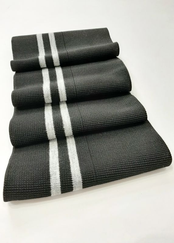 Довяз-манжет 14х105см черный+2полоски св.серый полиэстр двойной Довяз-манжет 14х105см черный+2полоски св.серый полиэстр двойной