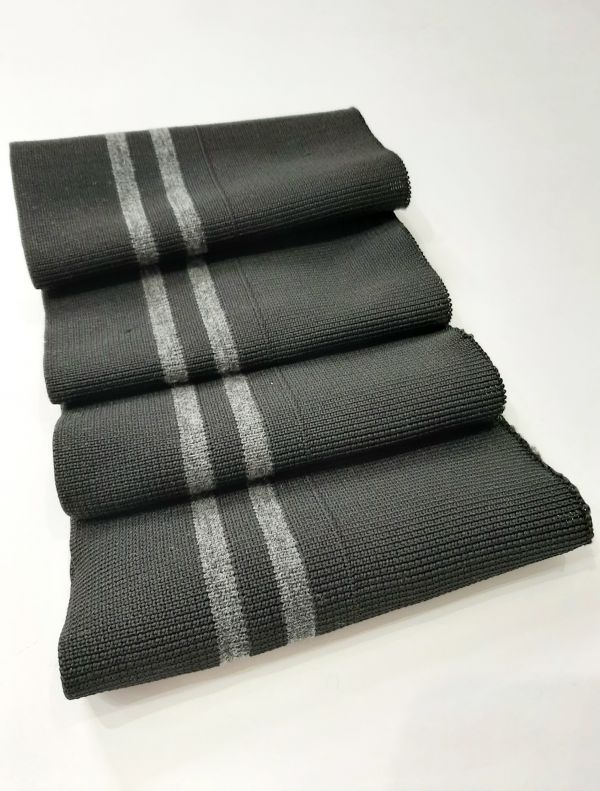 Довяз-манжет 14х105 см черный+2полоски т.серый полиэстр двойной Довяз-манжет 14х105 см черный+2полоски т.серый полиэстр двойной