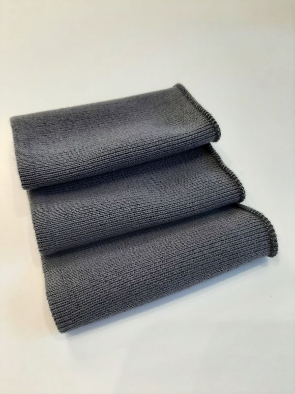 Довяз-воротник-манжет 10х40см М т.серый хб