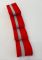 Довяз-манжет 4х100см красный+1полоска серебро Акрил одинарный