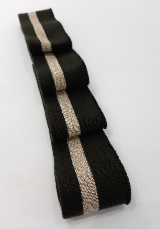 Довяз-манжет 4х100см хаки+1полоска золото Акрил одинарный
