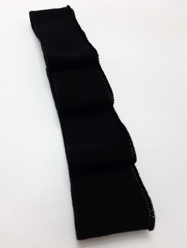 Довяз-бейка 4х100см черный ХБ тонкий