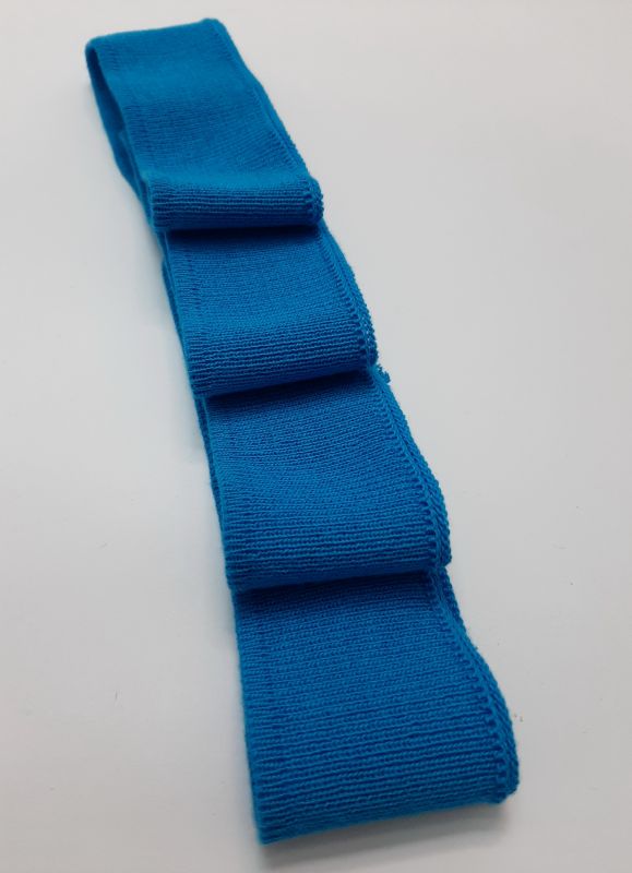 Довяз-бейка 4х100см ярко-голубой ХБ тонкий