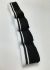 Довяз-манжет 3,5х100см черный+2полоски белый хб одинарный
