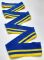 Довяз-манжет 4х100см василек+2полоски желтый Акрил одинарный