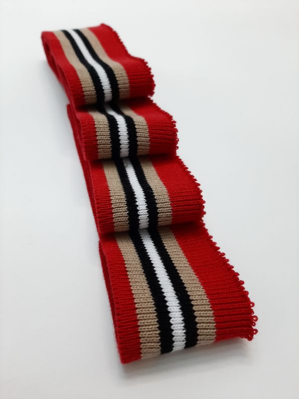 Довяз-манжет 4х100см Барбери бежевый основа ХБ одинарный