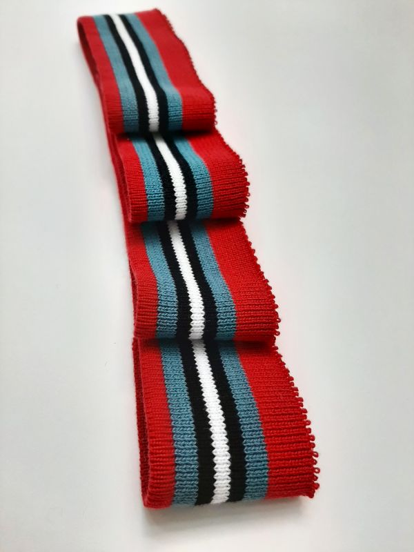 Довяз-манжет 4х100см Бербери голубой топаз основа ХБ одинарный