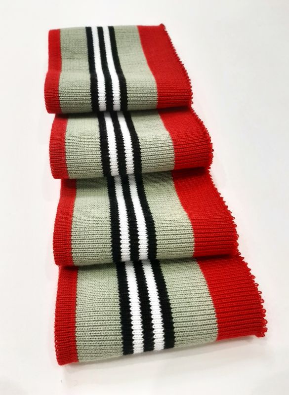 Довяз-манжет 8х100см Бербери оливковый основа ХБ одинарный