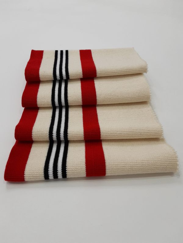 Довяз-манжет 16х100см Бербери молочный основа ХБ двойной