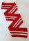 Дов'яз-манжет 8х100см червоний+2 смужки білий бавовна одинарний