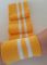 Дов'яз-манжет 8х100см жовтий+2 смужки білий бавовна одинарний