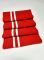 Дов'яз-манжет 13х120см червоний 2 смужки білий поліестер подвійний