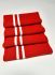 Дов'яз-манжет 13х120см червоний 2 смужки білий поліестер подвійний