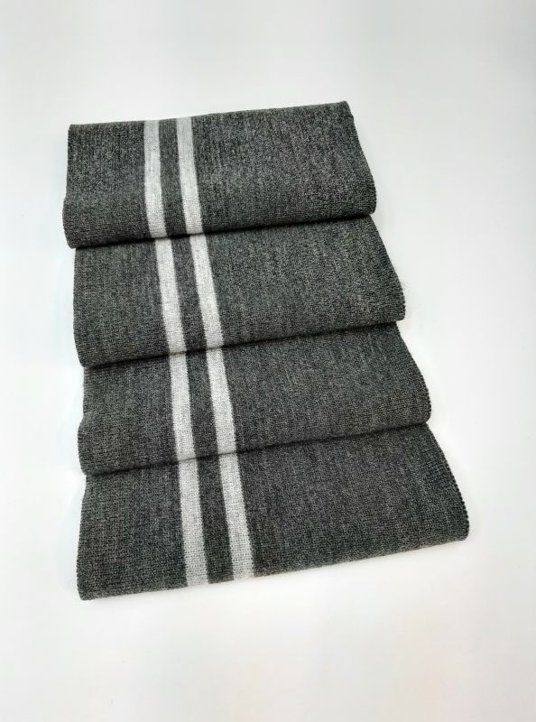 Дов'яз-манжет 16х100см т.сірий+2 смужки св.сірий Акрил подвійний