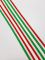 тасьма репс 20мм в смужку зелено-біло-червона 25а