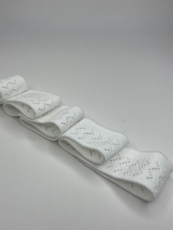 Довяз-манжет 3,8х90 см Елочка перфорация белый ХБ одинарный