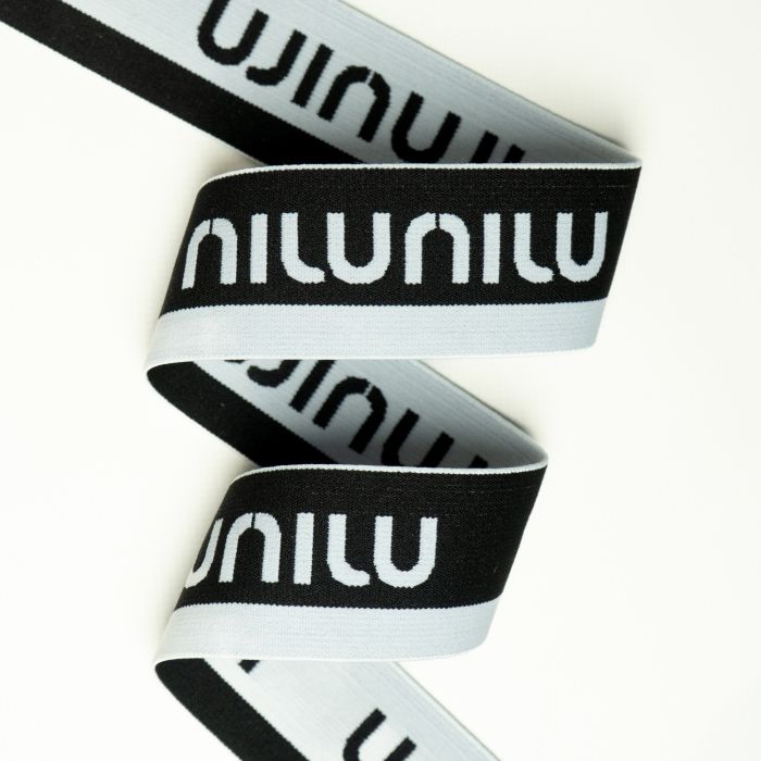 Резинка декор 5 см MIU чорний+білий 25я (1)