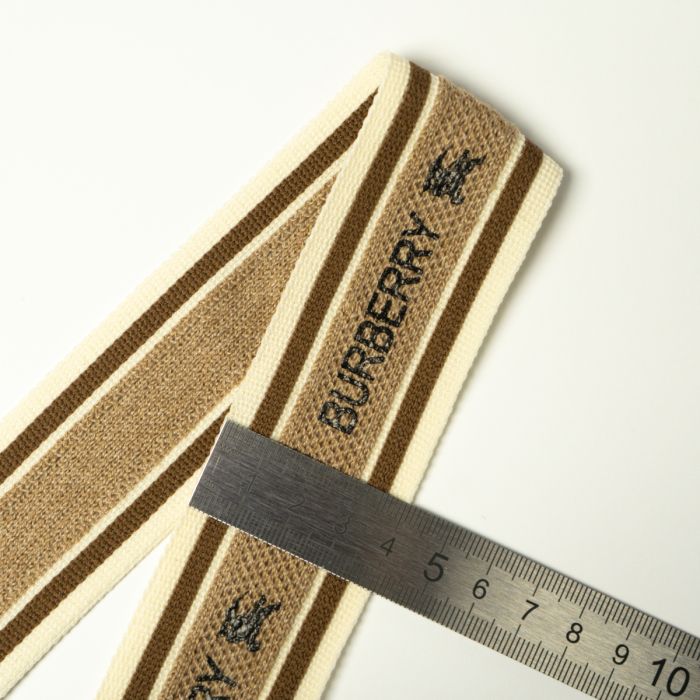 Тасьма-лампас трикотаж 4 см Burberry Беж+молочний