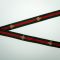 Тасьма-лампас репсова Декор 25 мм у смужку зелений+червоний+Муха беж 50 м