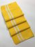 Дов'яз-манжет 16х100см жовтий+2 смужки білий бавовна подвійний