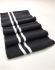 Дов'яз-манжет 16х100см чорний+2 смужки білий бавовна подвійний