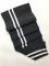 Дов'яз-манжет 16х100см чорний+2 смужки білий бавовна подвійний