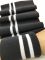 Дов'яз-манжет 16х100см чорний+2 смужки білий бавовна подвійний
