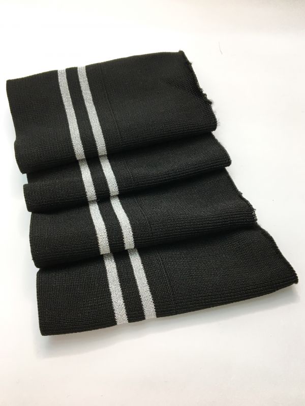 Довяз-манжет 16х105см черный+2полоски серебро полиэстр двойной Довяз-манжет 16х105см черный+2полоски серебро полиэстр двойной