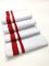 Дов'яз-манжет 15х100см білий+2 смужки червоний люрекс бавовна+еластан одинарний/подвійний