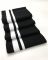 Дов'яз-манжет 15х100см чорний+2 смужки білий люрекс бавовна+еластан одинарний/подвійний