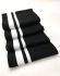 Дов'яз-манжет 15х100см чорний+2 смужки білий люрекс бавовна+еластан одинарний/подвійний