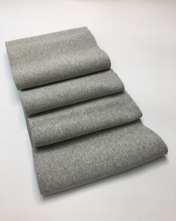 Дов'яз-манжет 16х100см св.сірий меланж бавовна+еластан подвійний