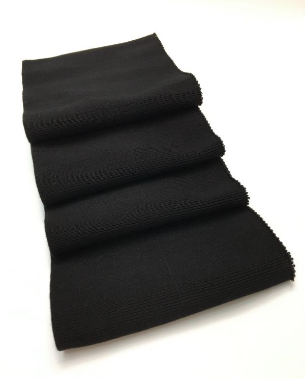 Дов'яз-манжет 16х100см чорний бавовна+еластан подвійний