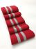 Дов'яз-манжет 8х100см червоний+2 смужки срібло бавовна одинарний