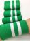 Дов'яз-манжет 8х100см зелений+2смужки білий бавовна одинарний