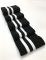 Довяз-манжет 8х100см черный+2полоски белый  ХБ одинарный