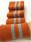 Довяз-манжет 8х100см терракот+2полоски серебро  ХБ одинарный