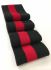 Довяз-манжет 8х100см черный+1полоска красный Акрил одинарный