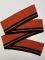 Дов'яз-манжет 8х100см теракот+2 смужки чорний акрил+еластан одинарний