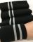 Дов'яз-манжет 16х100см чорний+2 смужки срібло Акрил подвійний