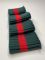 Дов'яз-манжет 8,5х80см т.зелений+1 смужка червоний 2х2 вовна+акрил одинарний