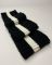 Дов'яз-манжет 8,5х80см чорний+1 смужка білий 2х2 вовна+акрил одинарний