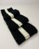 Дов'яз-манжет 8,5х80см чорний+1 смужка білий 2х2 вовна+акрил одинарний