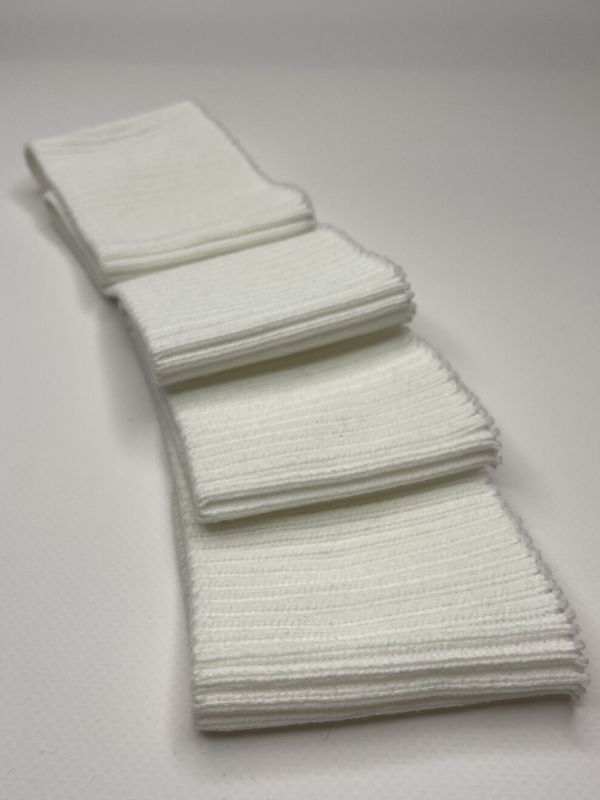 Довяз-манжет 8х95см белый 2х2 акрил одинарный