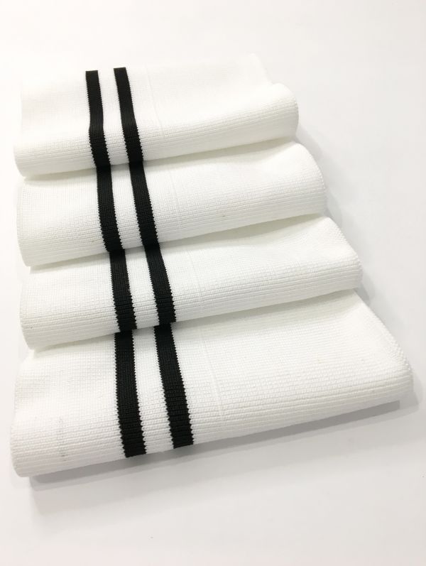 Довяз-манжет 16х100см молочный+2полоски черный полиэстр двойной Довяз-манжет 16х100см молочный+2полоски черный полиэстр двойной