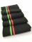Дов'яз-манжет 13х120см чорний 2 смужки помаранчевий+зелений поліестер подвійний